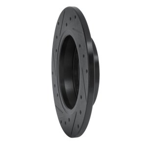 Volkswagen EuroVan Brake Rotor (1) - Front Right - R1 Concepts - Drilled & Slotted - Black - `01-`03